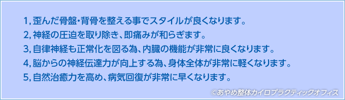 整体技術の効果